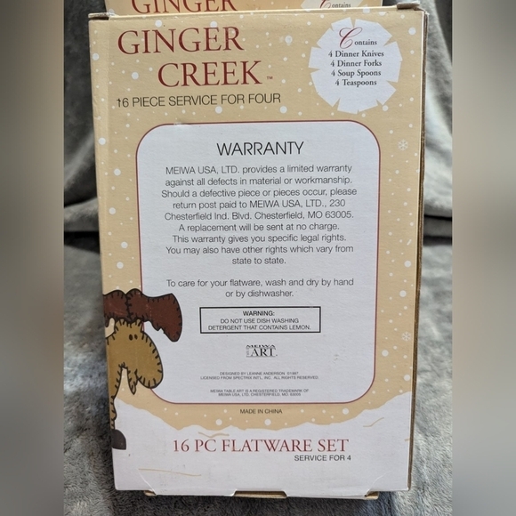 #1 Flatware/Silverware set. Ginger Creek 16 piece, 1 box - Picture 4 of 4